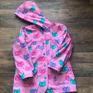 Hatley Pink Cat Lined RainCoat